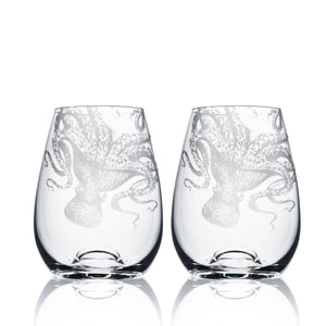 Lucy Stemless Wine Glasses Set of 2 - Caskata