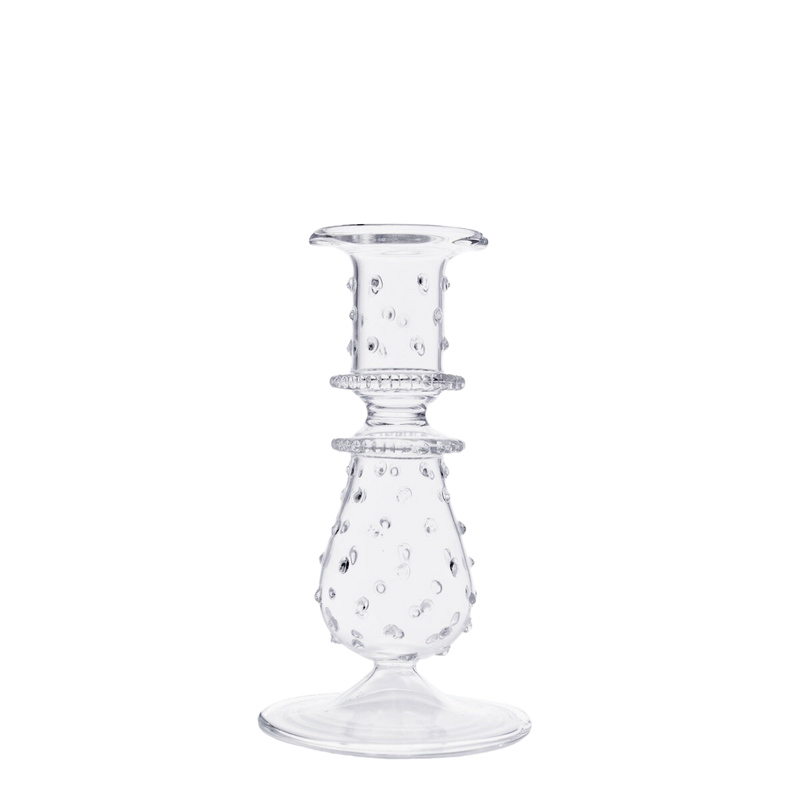 Luxor Glass Candlestick in Clear