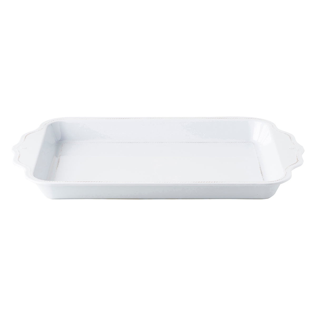 Berry & Thread Whitewash Melamine 24" Handled Tray