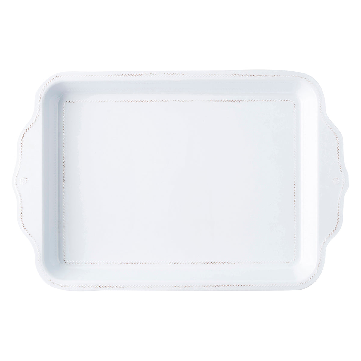 Berry & Thread Whitewash Melamine 24" Handled Tray