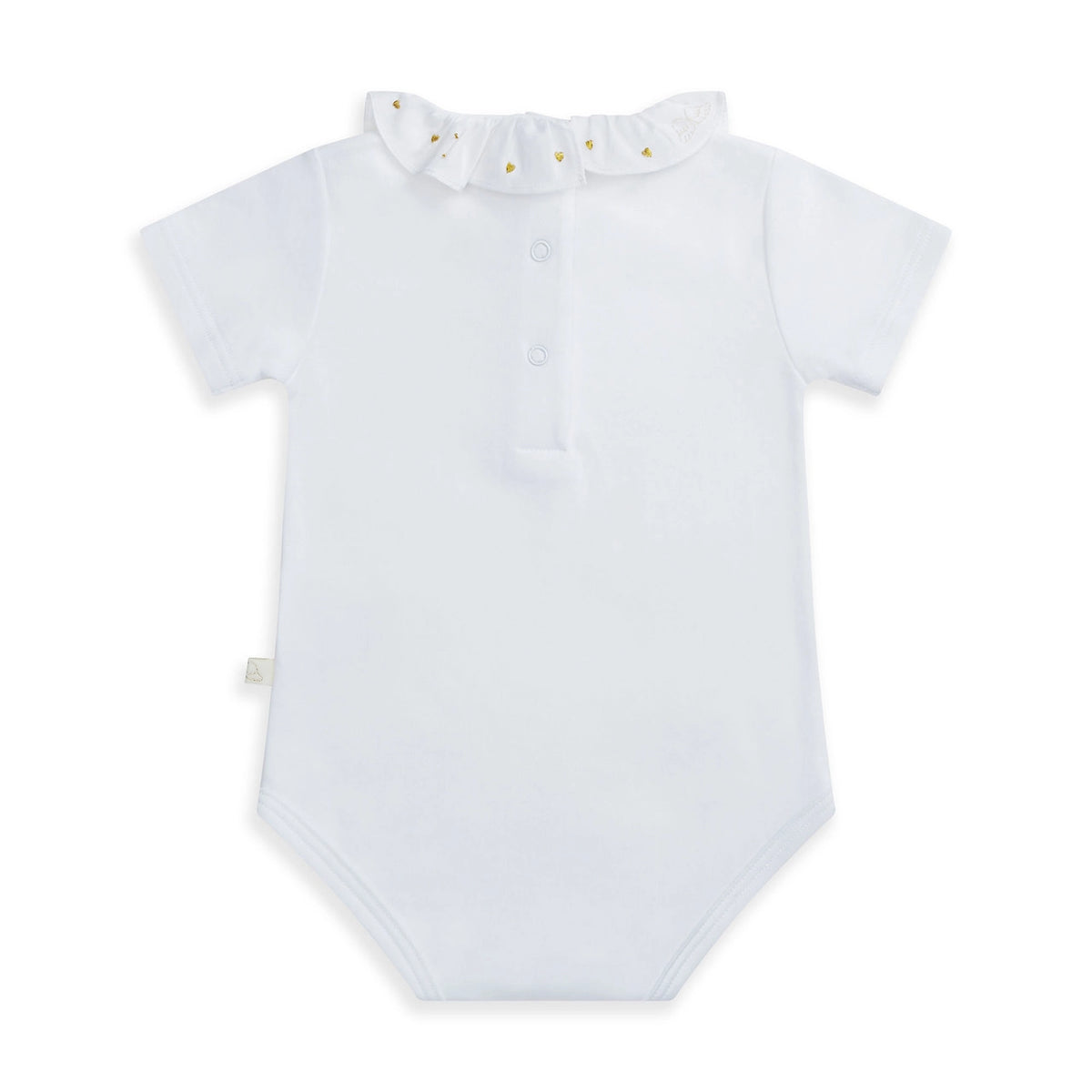 Heart And Angel Wing Short Sleeve Onesie