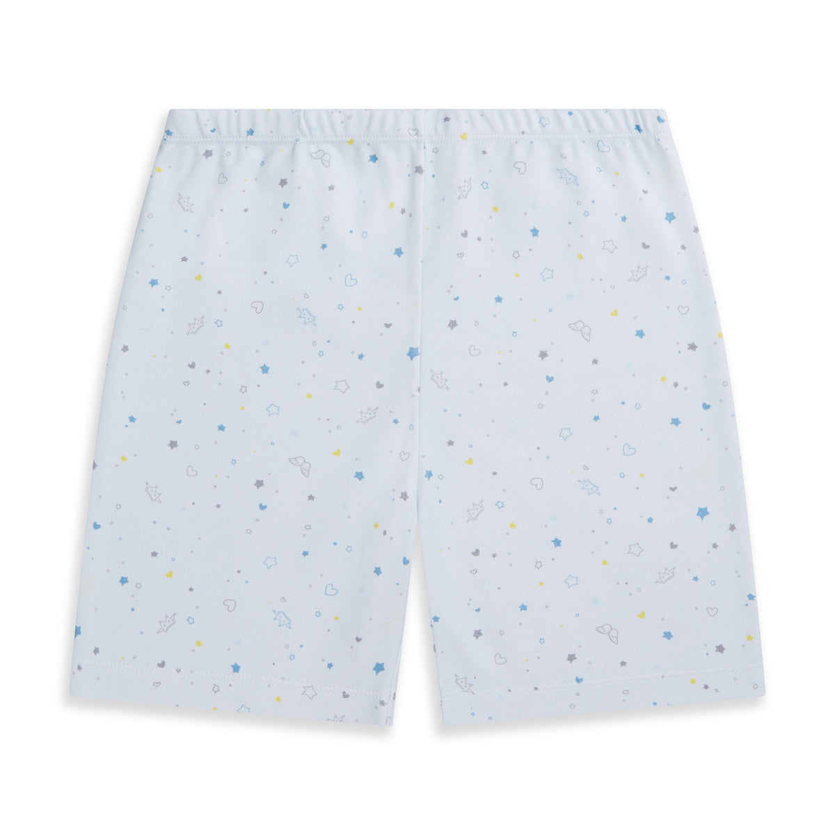 Star & Crown Children's Organic Cotton Short Pajama In Blue