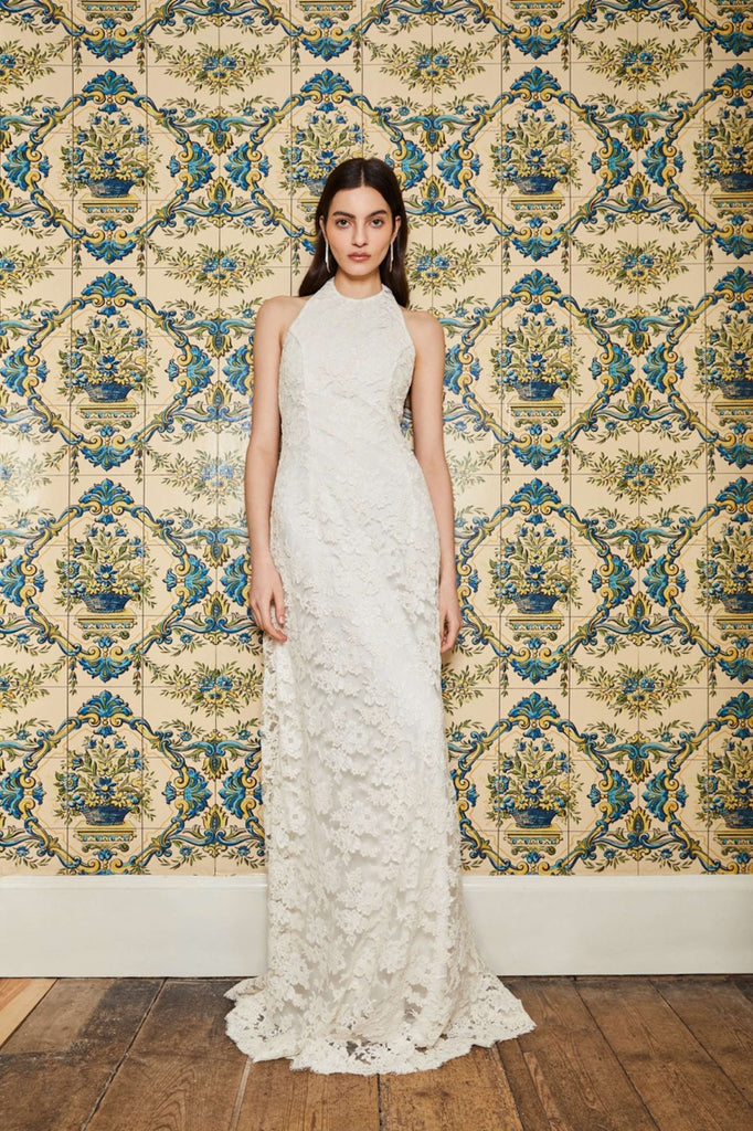 Sophia White Lace Halter Gown Sophia White Lace Halter Gown