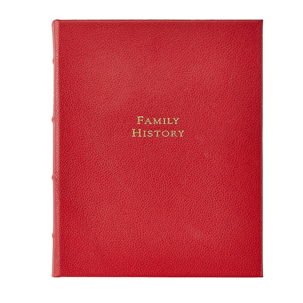 Family History Book in Red