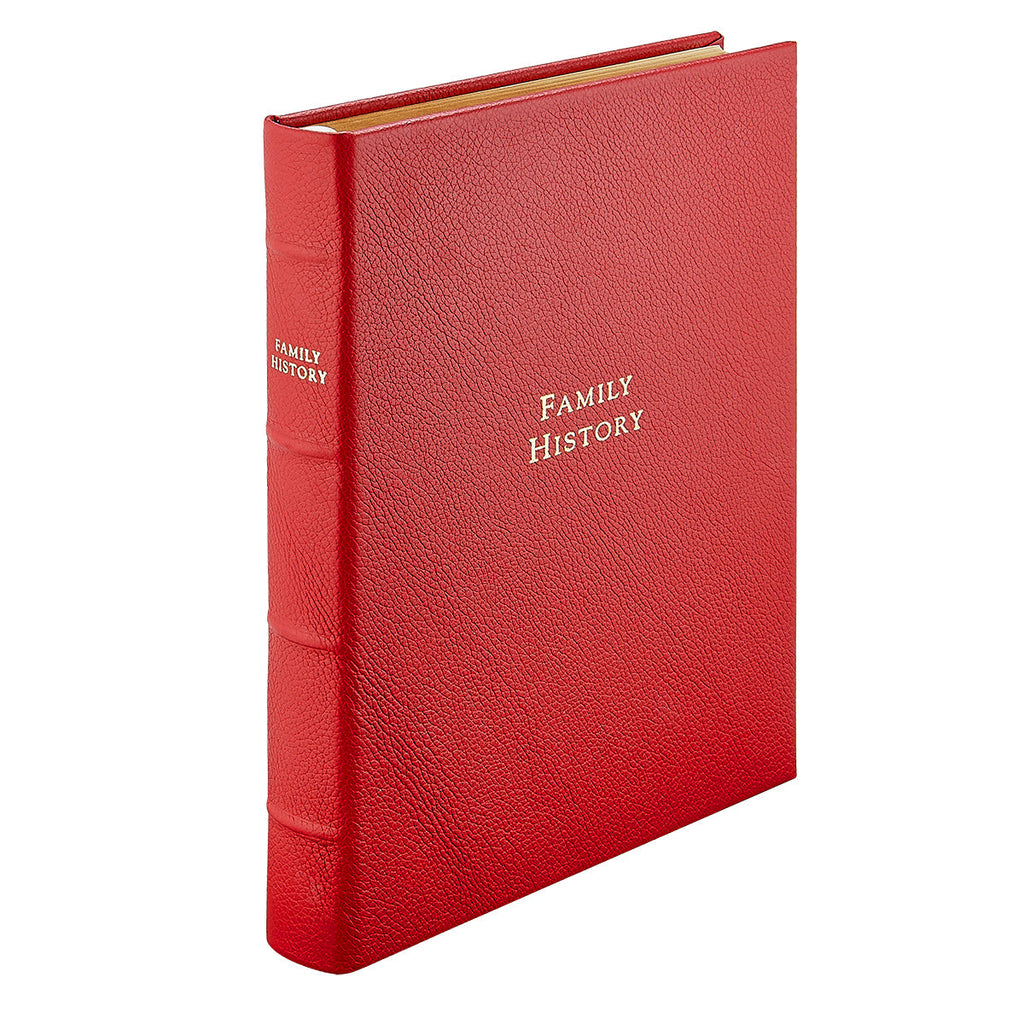 Family History Book in Red