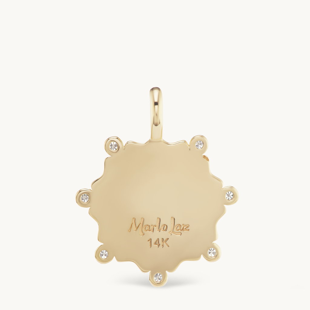 Alphabet Coin Diamond Charm