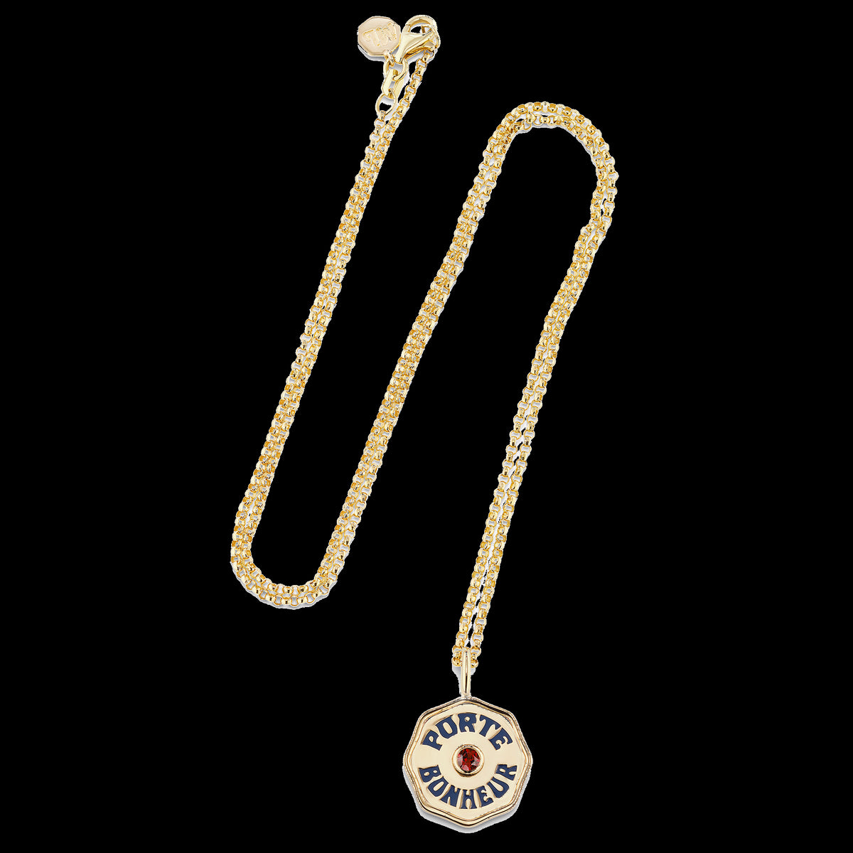 Mini Enamel Porte Bonheur Necklace