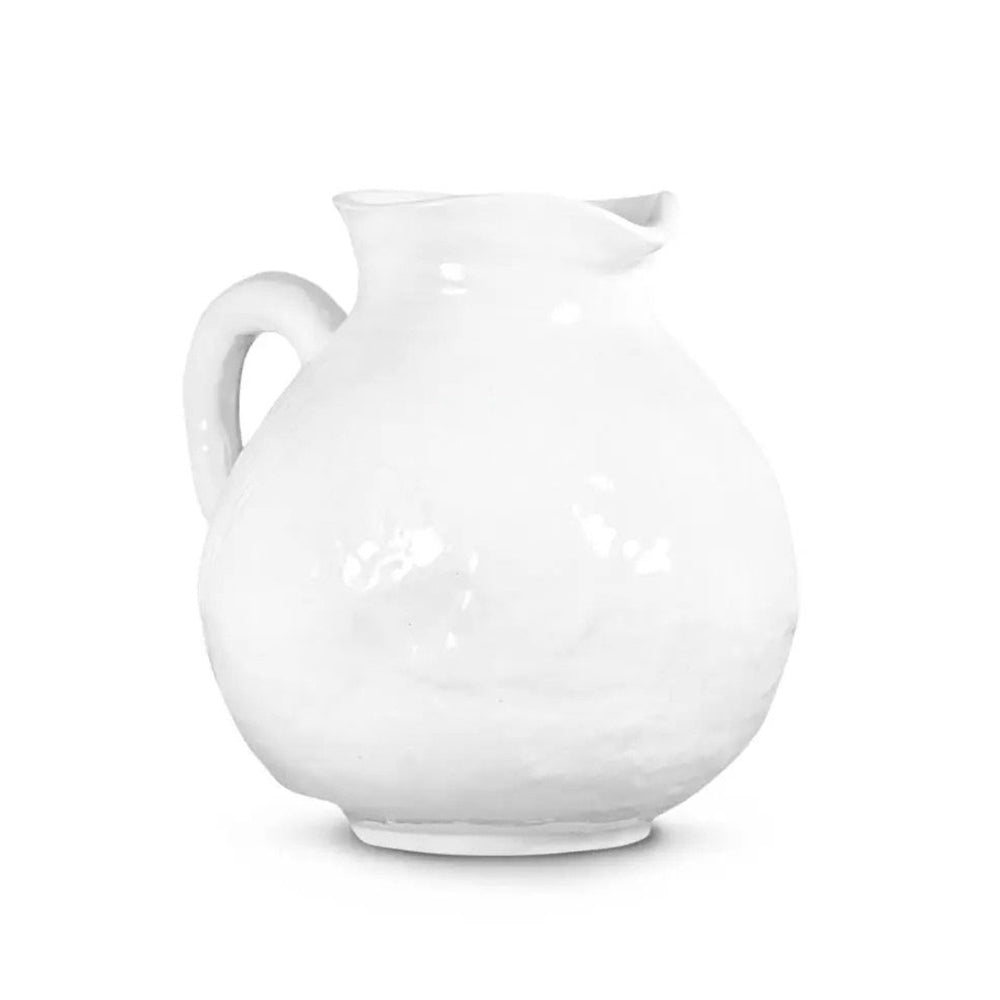 Ceramic Short Pitcher in White | Over The Moon