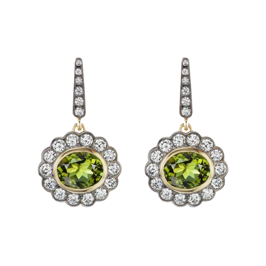 Alexandra Earrings Green Tourmaline