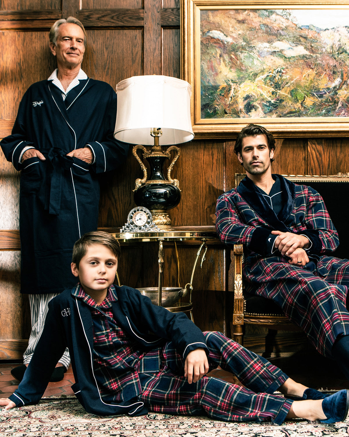 Men’s Windsor Tartan Velvet Robe