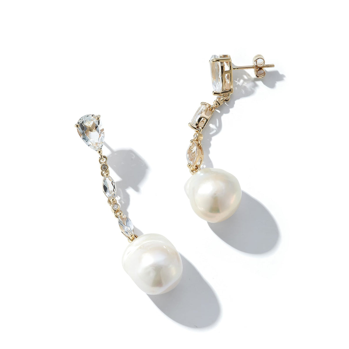 14K Baroque Pearl Dusters