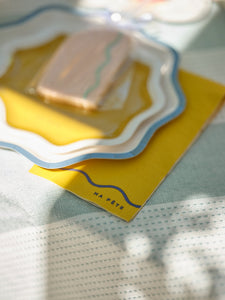 Signature Napkins in Yellow & Blue