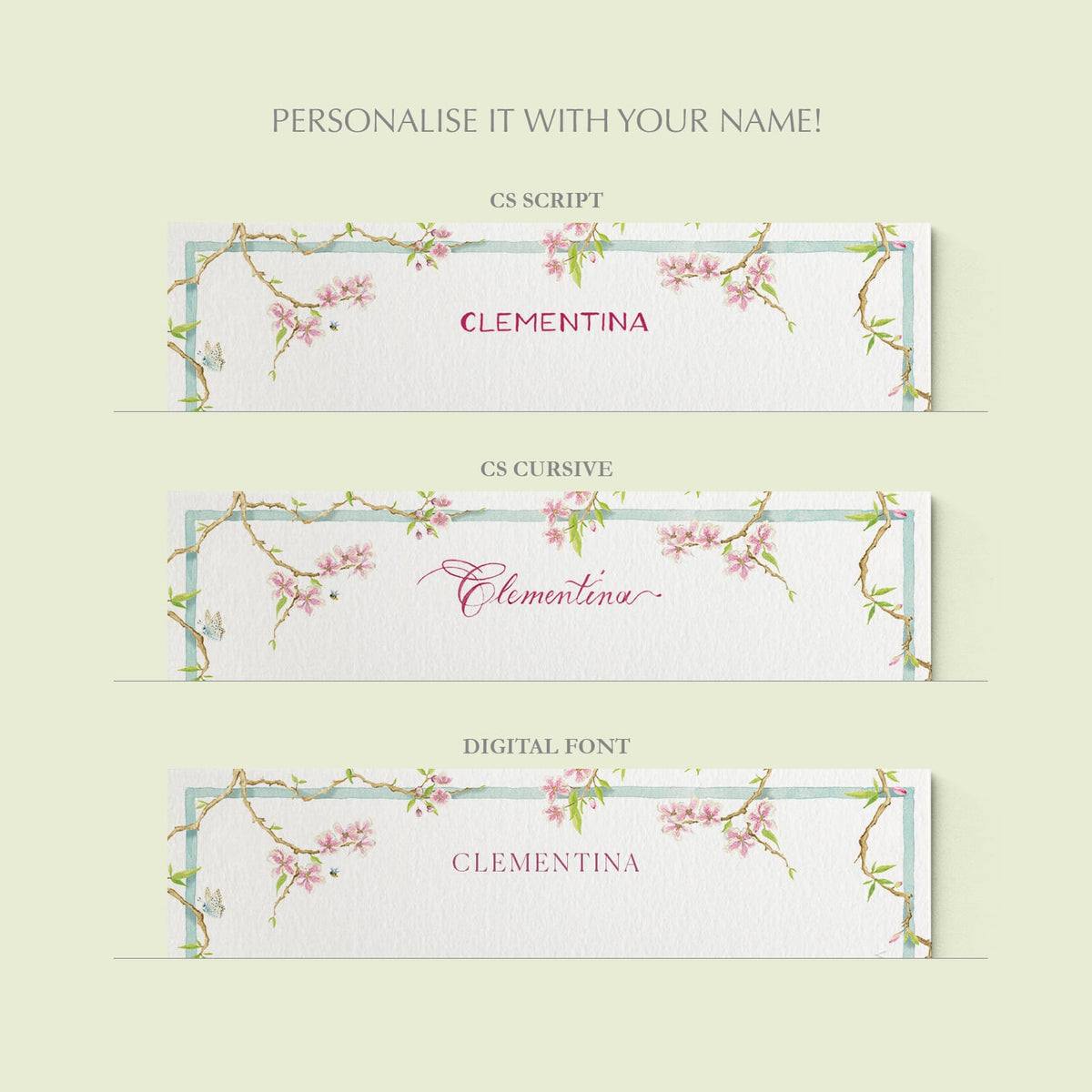 Magnolia Stationery Cards, Personalized Set of 50