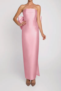 Magnolia Silk and Wool Column Gown