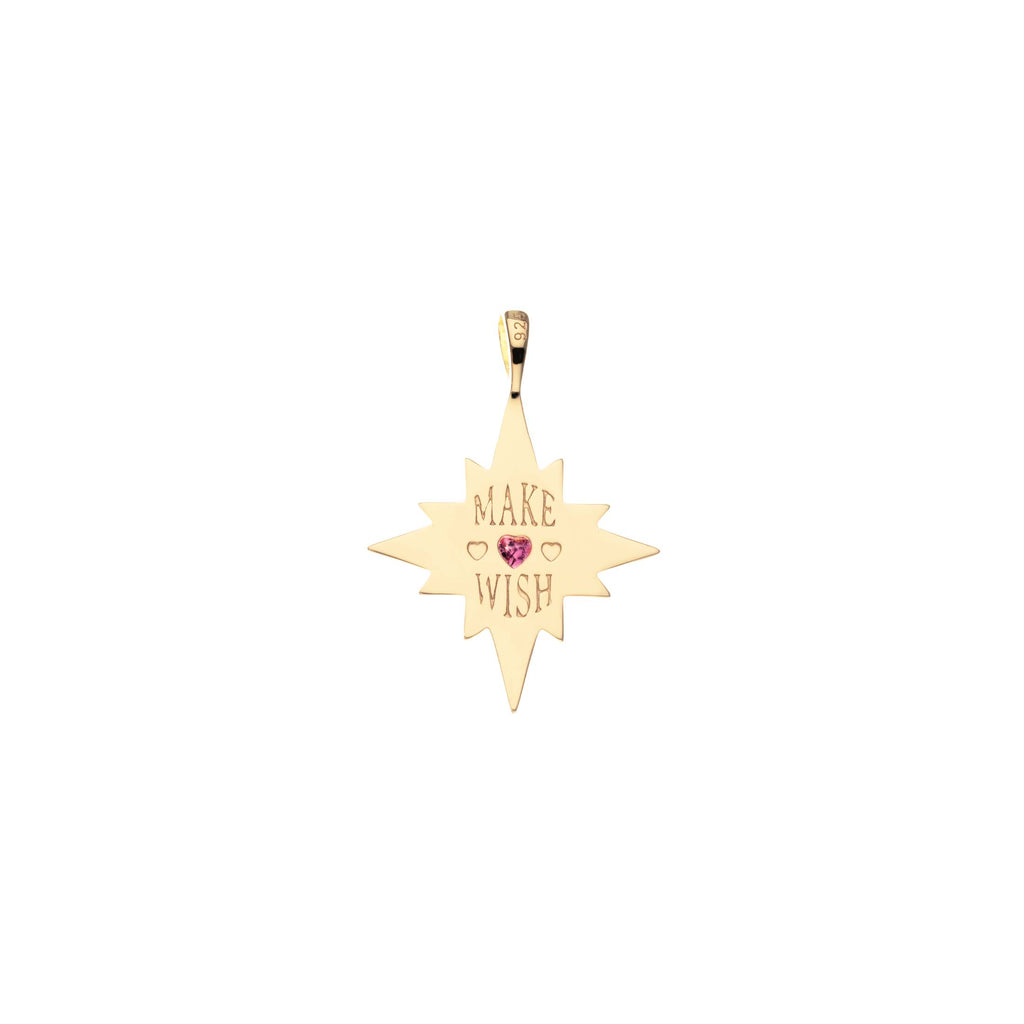 Forever Make A Wish Birthstone Star Pendant Necklace