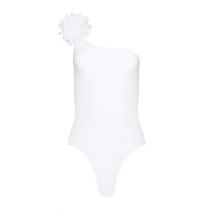 Margherita One-Piece With White Linen Flower