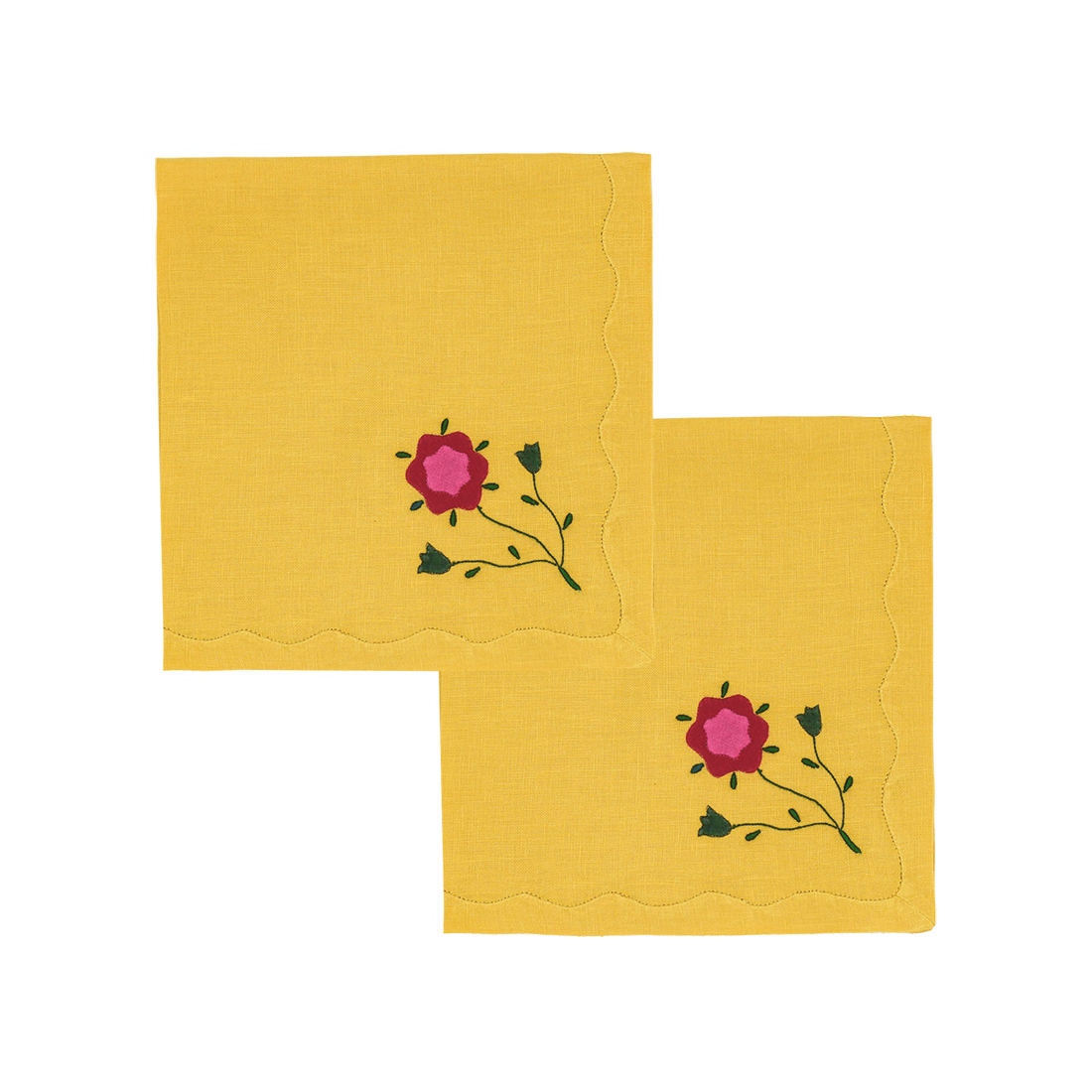 Marguerite Dinner Napkins Amber, Set of 2