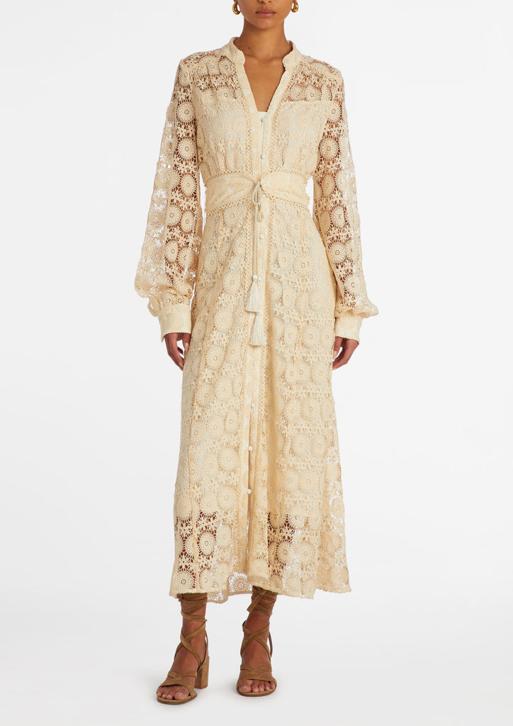 Dove long hotsell sleeve maxi dress