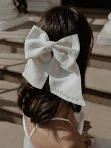 Personalized Marie Linen Bow