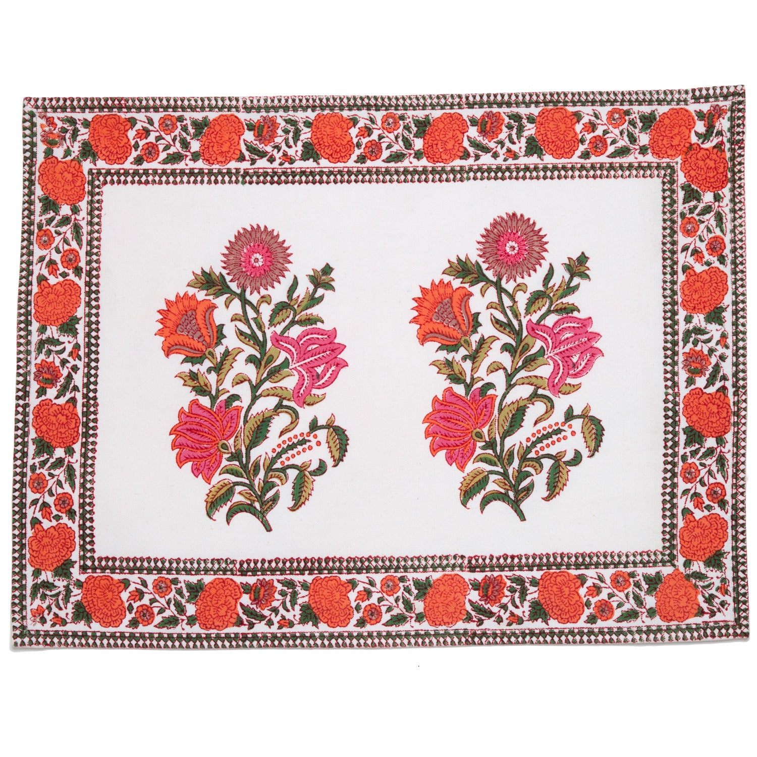 Block Printed Placemat, Set of 2