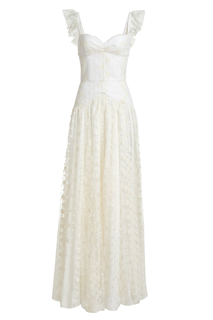 Arabelle White Lace Gown | Over The Moon