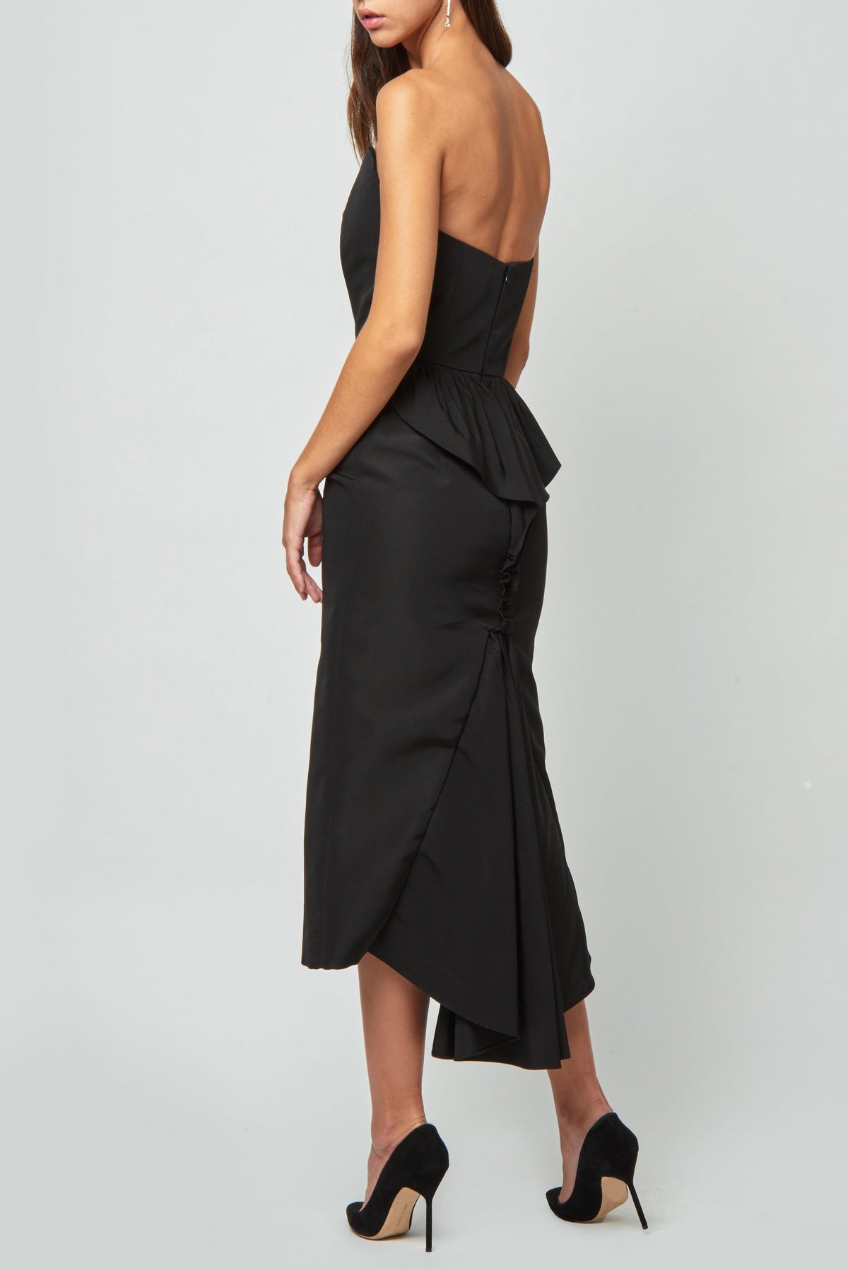 Lottie Strapless Silk Faille Cocktail Dress