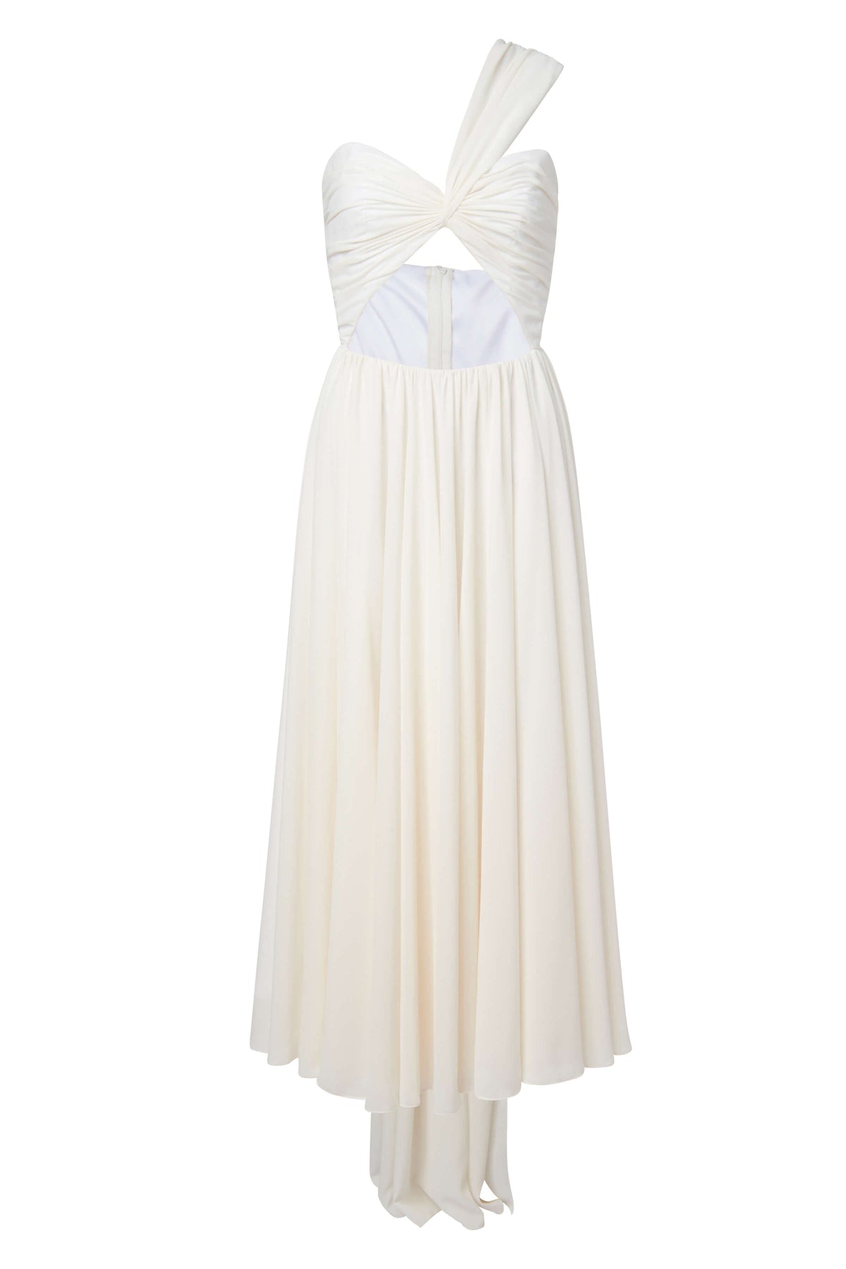 Rosalind Draped Chiffon One Shoulder Dress