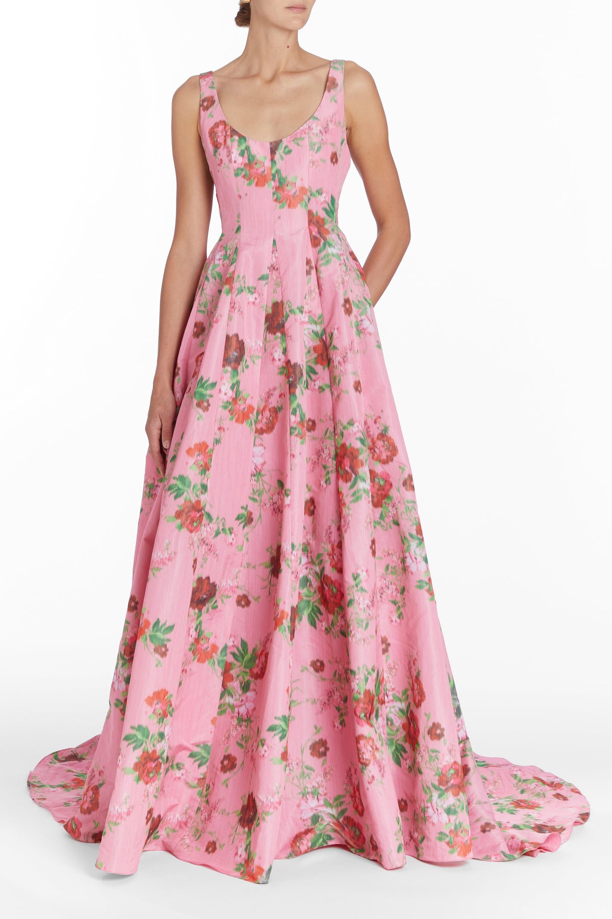 Botticelli Pink Floral Gown