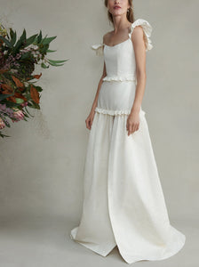 Arabella Ivory Moire Gown