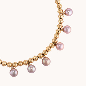 Squash Blossom Bead Collar w/ Pearls, Necklaces - Marlo Laz