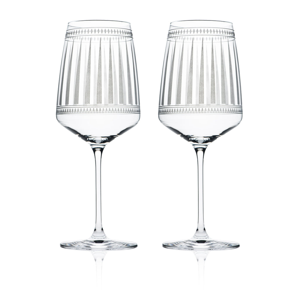 Marrakech White Wine Glasses Set of 2 - Caskata