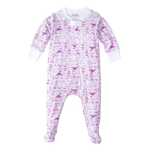 Joy Street Kids Martha's Vineyard Zip Onesie, purple