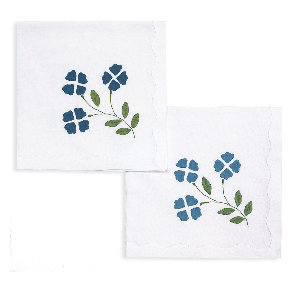 Matisse Dinner Napkins in Shades of Blue, Set of 2