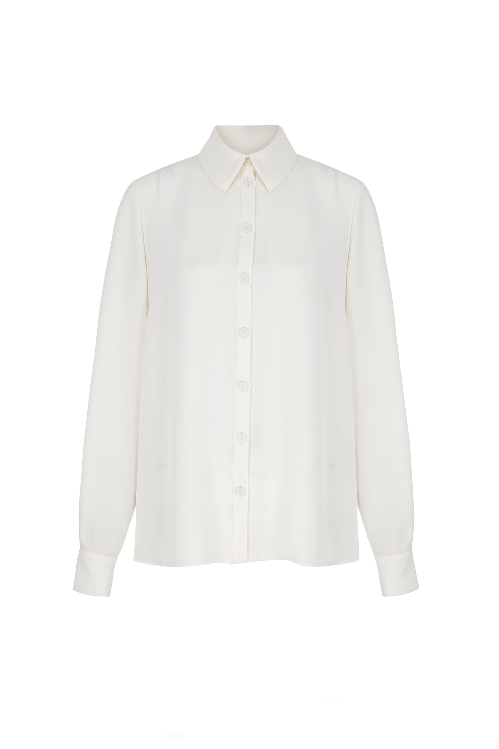 Mayfair Silk Crepe Shirt Ivory