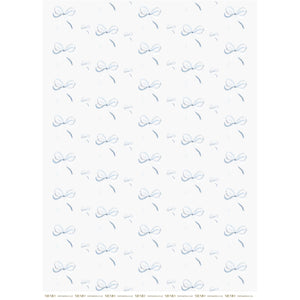 Lake Blue Bow Wrapping Paper