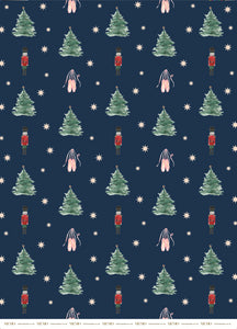 Luxury Christmas Wrapping Paper with Ballet Shoes, Christmas Trees and Nutcrackers by Memo Press