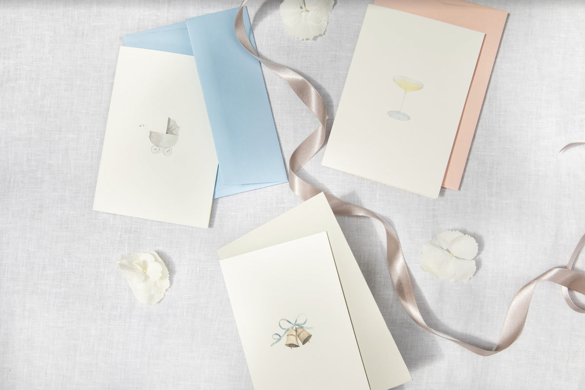 Wedding Bells Cards, Set of 5