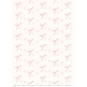 Shell Pink Bow Wrapping Paper
