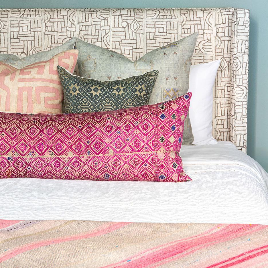 White Linen Kantha Quilt Blanket