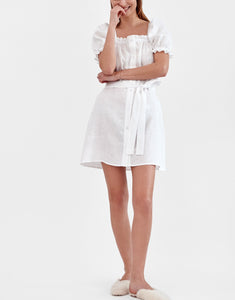 Brigitte Mini Dress in White