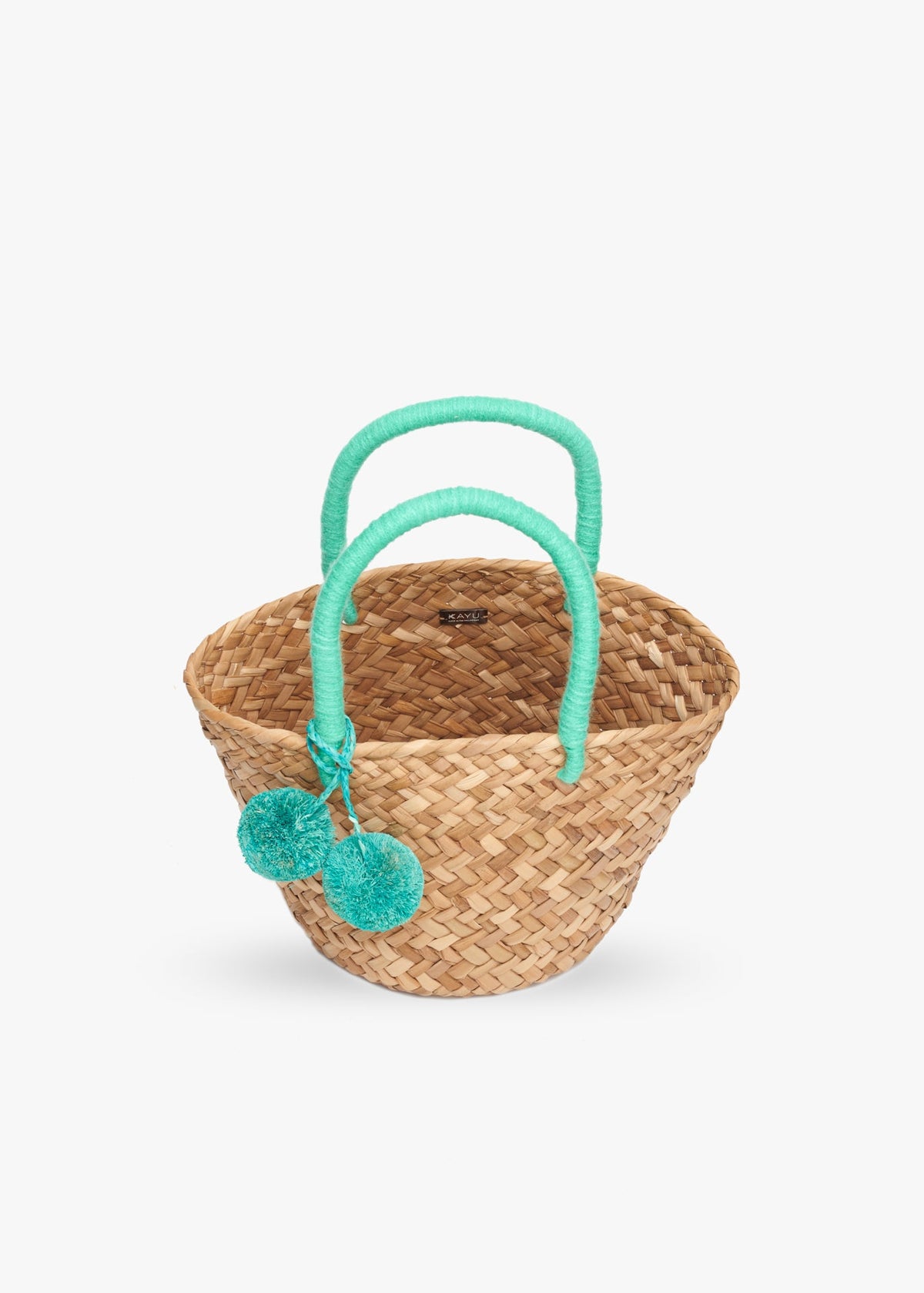 Mini St. Tropez Pom Pom Straw Tote