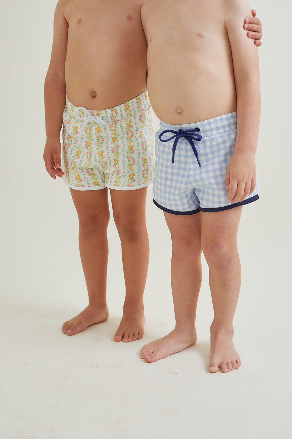 Boy's Oasis Blue Gingham Boardie