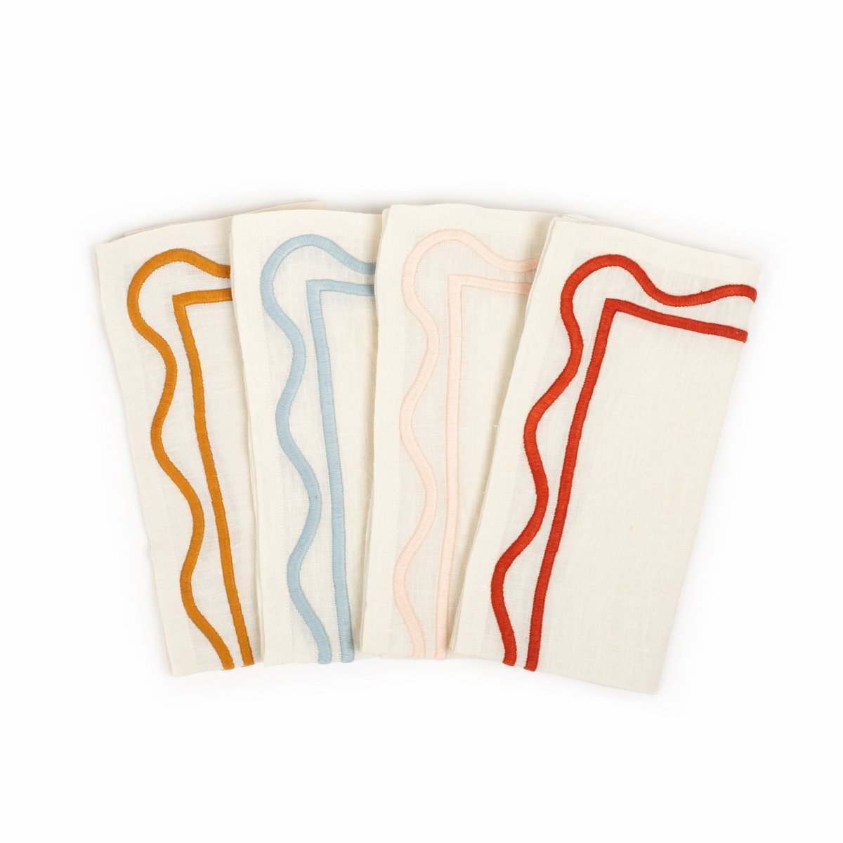 Colorblock Embroidered Napkins