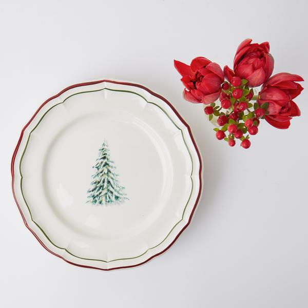 Christmas Tree Scallop Edge Dinner Plate