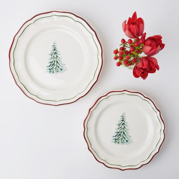 Christmas Tree Scallop Edge Starter Plate