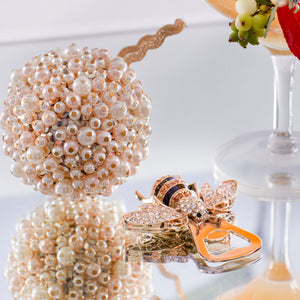 Multi Pearl Ball Ornament in Cream