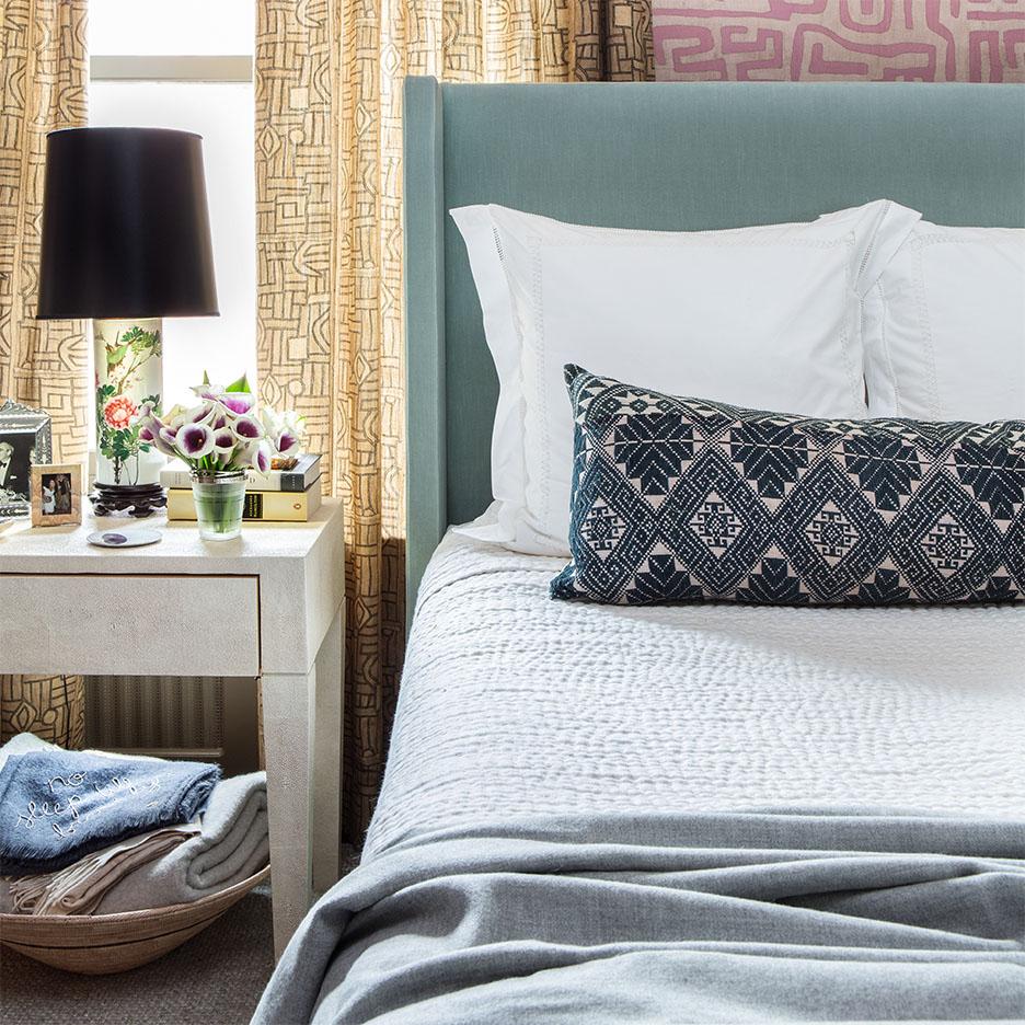 White Linen Kantha Quilt Blanket