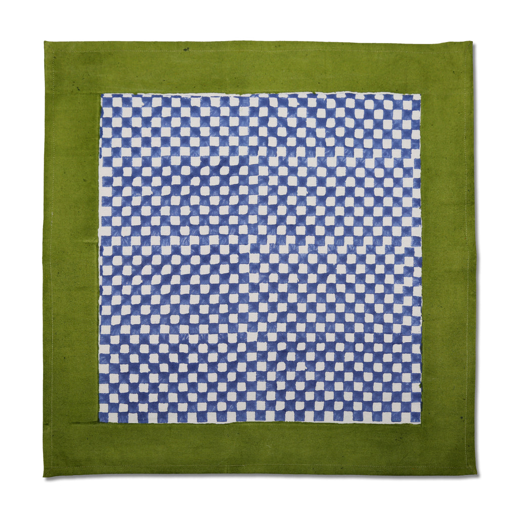 Blue Check Napkins