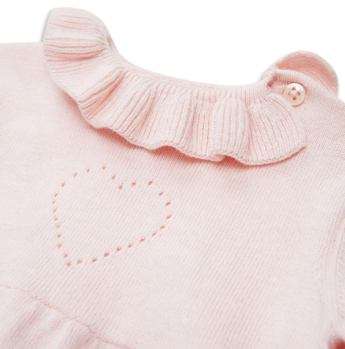 Knitted Heart Dress in Pink