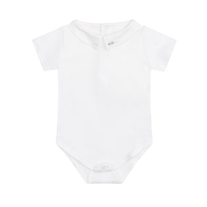 Ethan Embroidered Car Pointy Collar Onesie